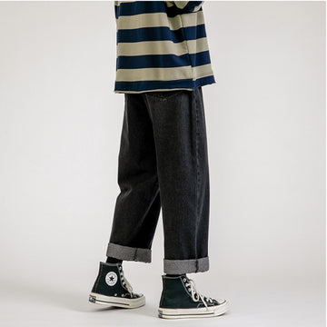 Men's Jeans Fashion Loose Straight New Casual Wide Leg Pants Cowboy Mans Streetwear Korean Hip Hop Trousers  Spring Summer jeans aidase-shop